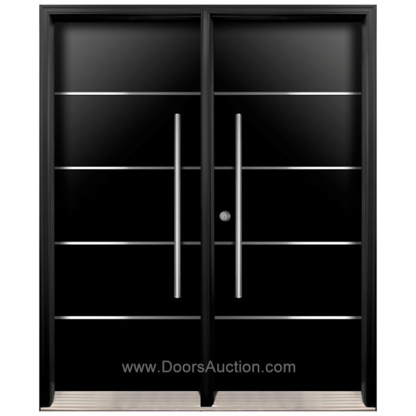 Modern Double door with pull bar