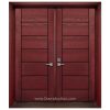 Double Door Fiberglass Oak Grain Contemporary