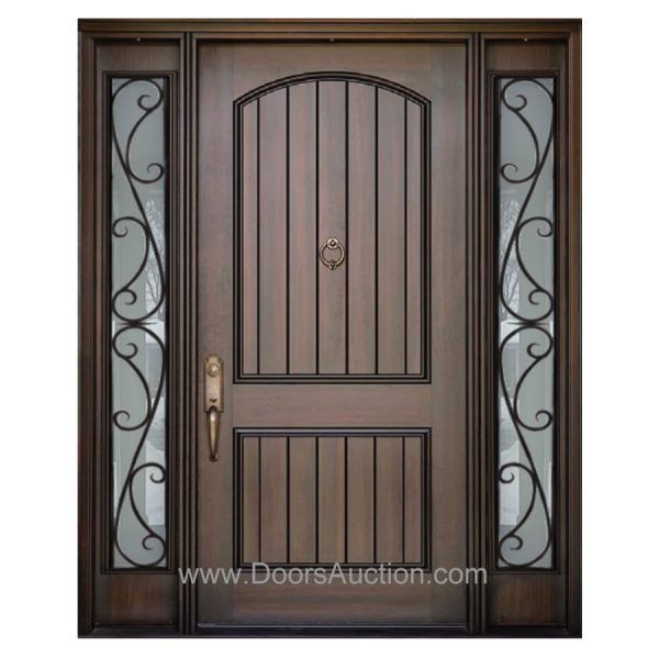 Fiberglass door - Bristol - Mahogany Grain Rustic Panel