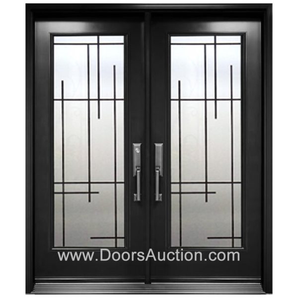 Double Doors Full Wrought iron glass Pasadena