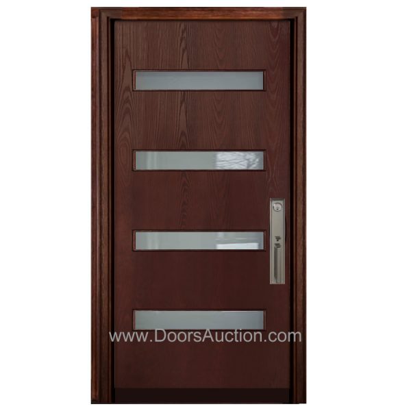 Single Modern Fiberglass door OAK Fiberglass door WG-SYD-