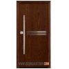 Single Fiberglass Modern door - Flush Oak grain single modern door - Venus3 Brown