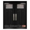 Steel Double door 3 panels Craftsman Chanelle - Black