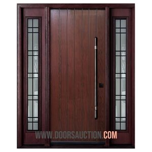 Fiberglass Door OAK Grain one Panel Red - Sernne Brampton