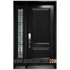 Single Steel Door - One Sidelite Full Glass- Black Serenne Mississauga