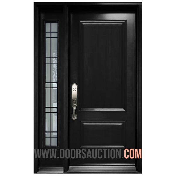 Single Steel Door - One Sidelite Full Glass- Black Serenne Mississauga