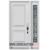 Single Steel Door - One Sidelite Full Glass- White Serenne Richmond Hill