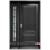 Single Steel Door - One Sidelite Full Glass- Gray Serenne Maple