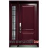 Single Steel Door - One Sidelite Full Glass- Red Serenne Markham