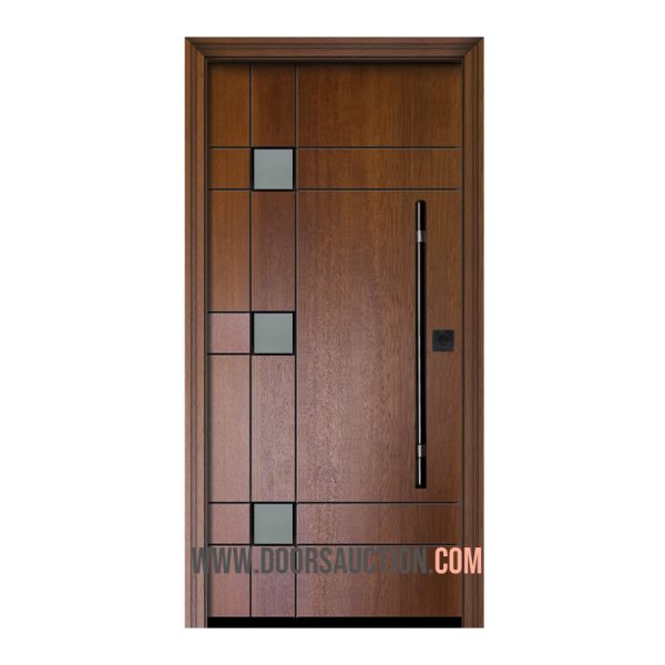 Mahogany Single Fiberglass door Black Swan Brampton