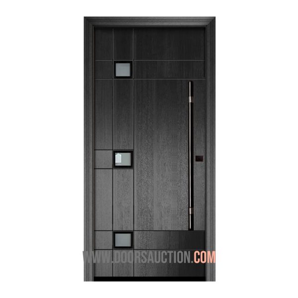 Mahogany Single Fiberglass door Black Swan Toronto