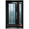 Single Door - One Sidelite Full glass METIS - Black Toronto