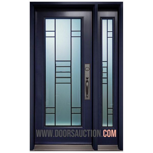 Single Door - One Sidelite Full glass METIS - Blue Richmond Hill