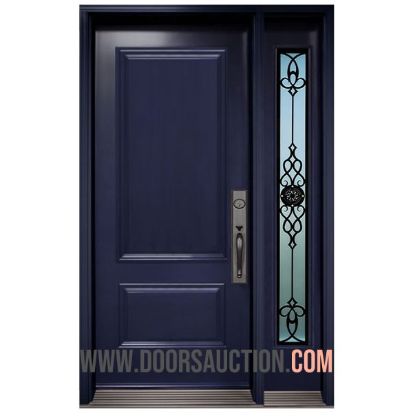 Single steel Door One Sidelite Full GOTICO Blue Oakville