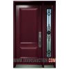 Single steel Door One Sidelite Full GOTICO Burgundy Newmarket