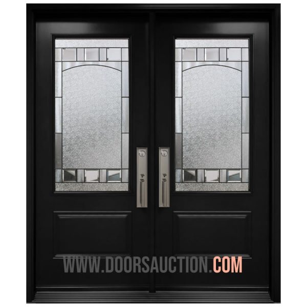 Steel Double Door 3 Quarters Bistro - Black Toronto