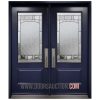 Steel Double Door 3 Quarters Bistro - Blue Brampton