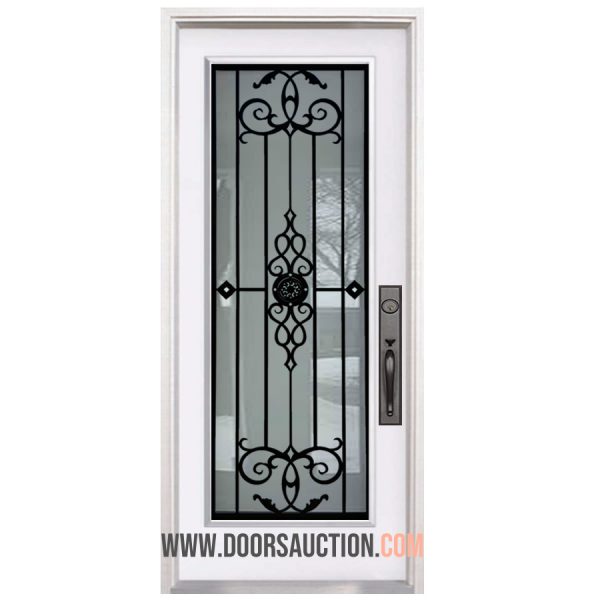 Steel Single Door Full glass - White GOTICO Mississauga