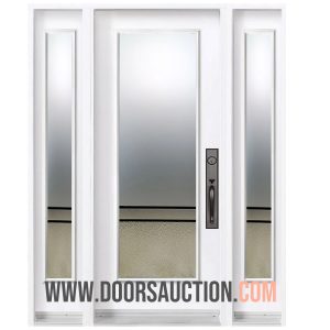 Steel Single Door with 2 Sidelites URBAN LIGHT 005 Dark White Scarborough