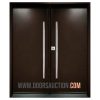 Steel Double Modern Door Dark Brown Oakville